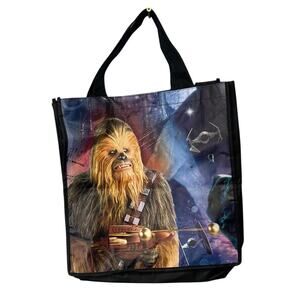 Star Wars Chewbacca Chewy Tie Fighter Double Handle Shopper Tote Bag